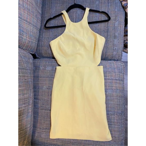 Likely NWT Arcadia Cut-out Bodycon Yellow Dress Size 2, MSRP $188 - Picture 8 of 14